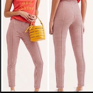 Free people checkered skinny trouser